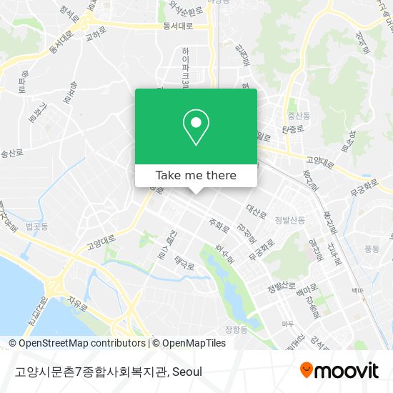 고양시문촌7종합사회복지관 map