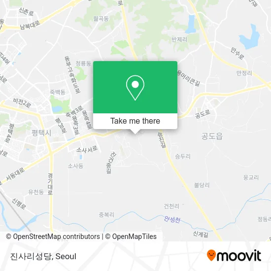 진사리성당 map