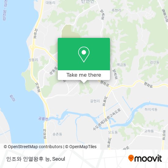 인조와 인열왕후 능 map