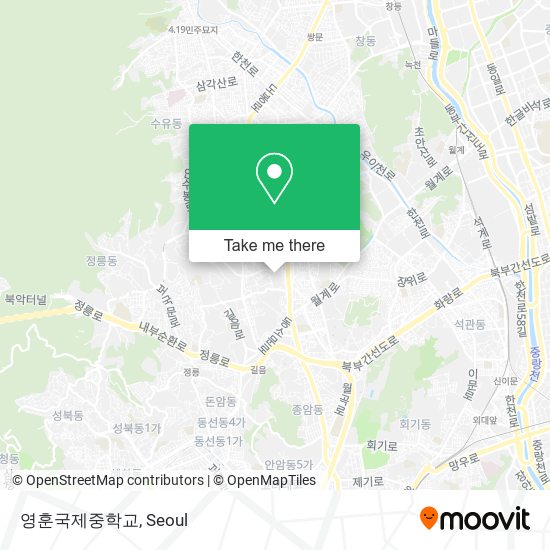 영훈국제중학교 map