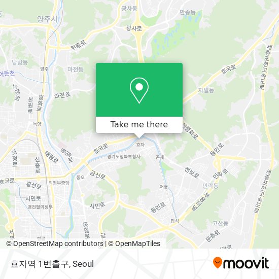 효자역 1번출구 map