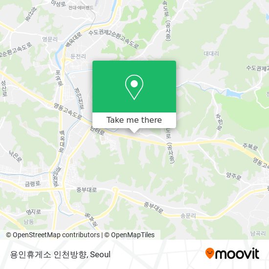 용인휴게소 인천방향 map