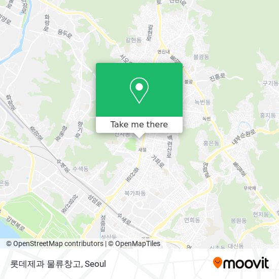 롯데제과 물류창고 map