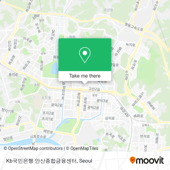 Kb국민은행 안산종합금융센터 map
