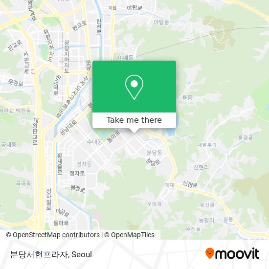 분당서현프라자 map