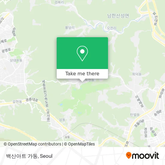 백산아트 가동 map