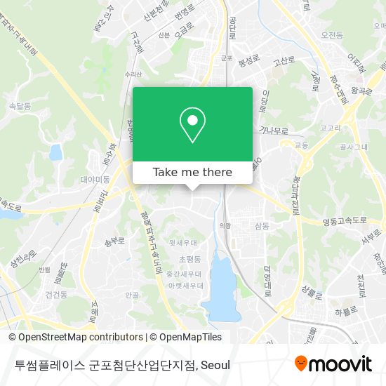 투썸플레이스 군포첨단산업단지점 map