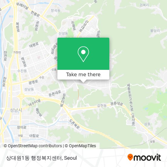 상대원1동 행정복지센터 map