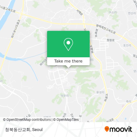 청북동산교회 map