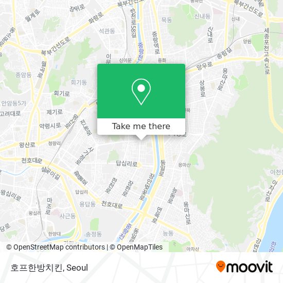 호프한방치킨 map