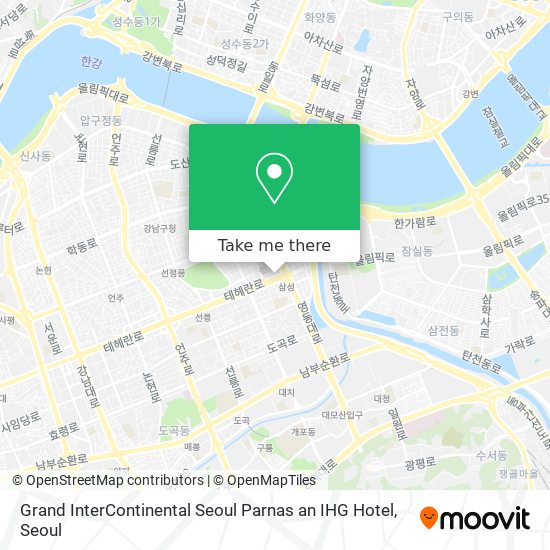 Grand InterContinental Seoul Parnas an IHG Hotel map