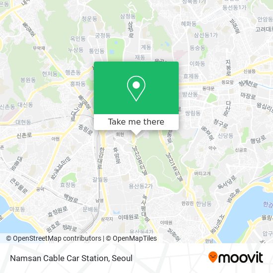 Namsan Cable Car Station map