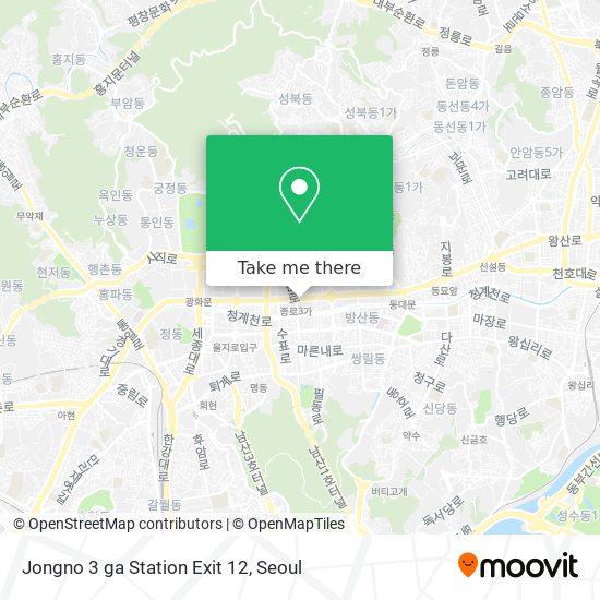 Jongno 3 ga Station Exit 12 map