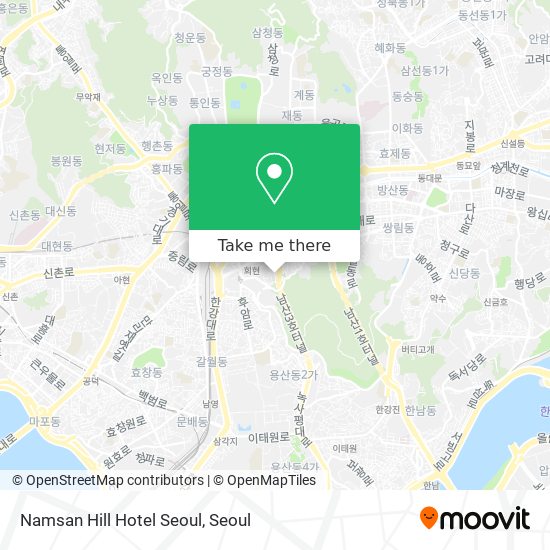 Namsan Hill Hotel Seoul map