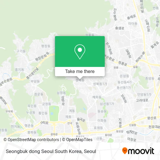 Seongbuk dong Seoul South Korea map