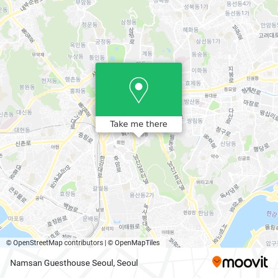Namsan Guesthouse Seoul map