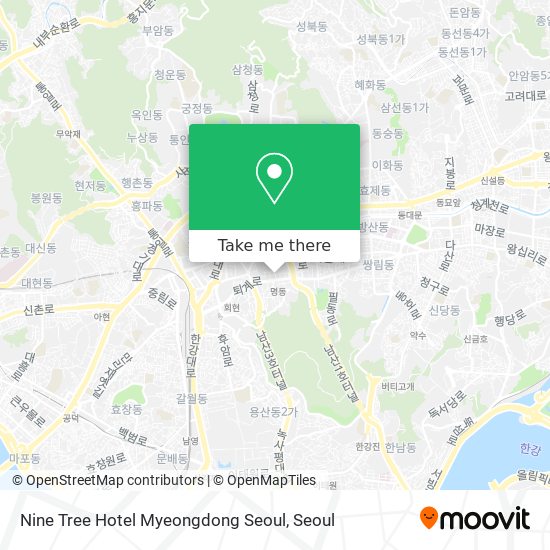 Nine Tree Hotel Myeongdong Seoul map