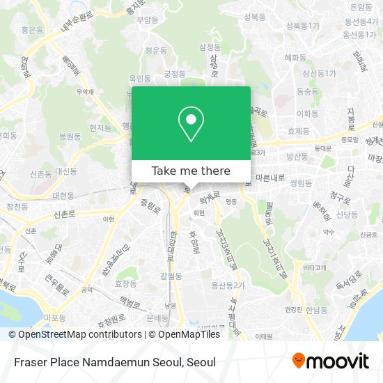 Fraser Place Namdaemun Seoul map