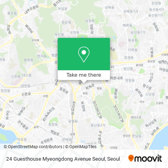 24 Guesthouse Myeongdong Avenue Seoul map