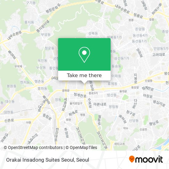 Orakai Insadong Suites Seoul map