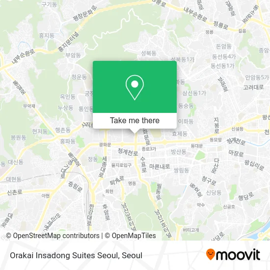 Orakai Insadong Suites Seoul map