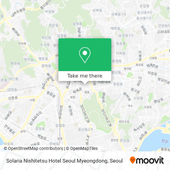 Solaria Nishitetsu Hotel Seoul Myeongdong map