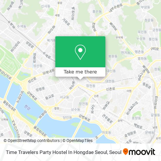 Time Travelers Party Hostel In Hongdae Seoul map