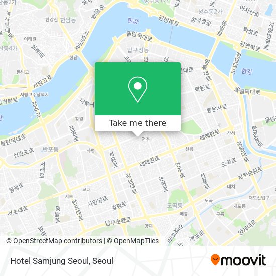 Hotel Samjung Seoul map