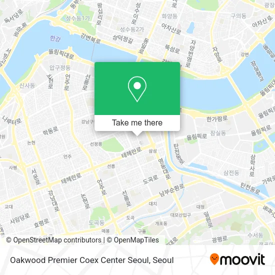 Oakwood Premier Coex Center Seoul map