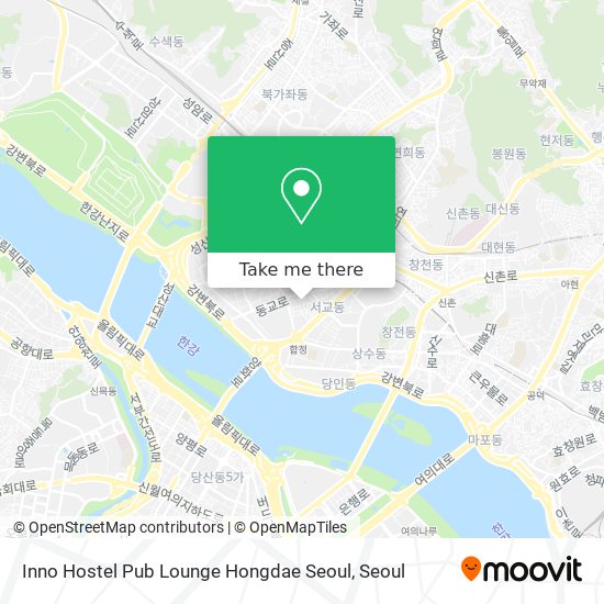 Inno Hostel Pub Lounge Hongdae Seoul map