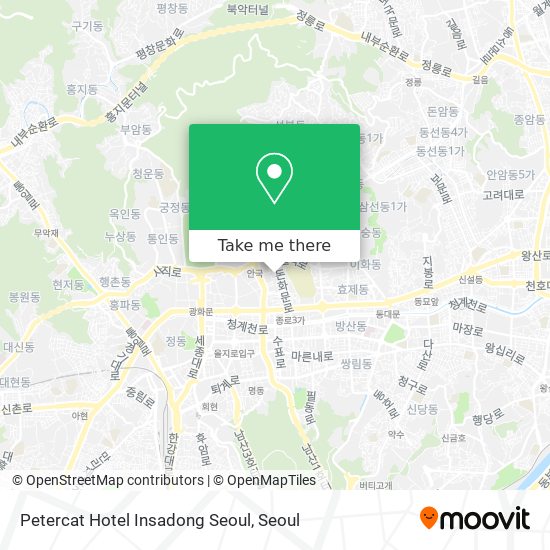 Petercat Hotel Insadong Seoul map