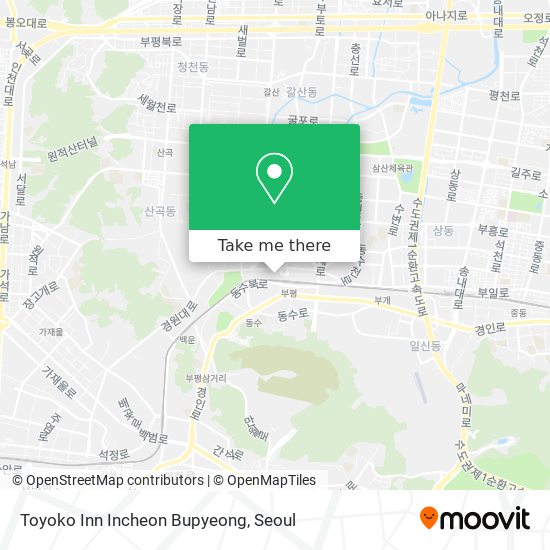 Toyoko Inn Incheon Bupyeong map