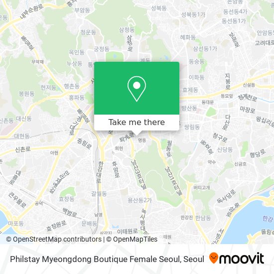 Philstay Myeongdong Boutique Female Seoul map