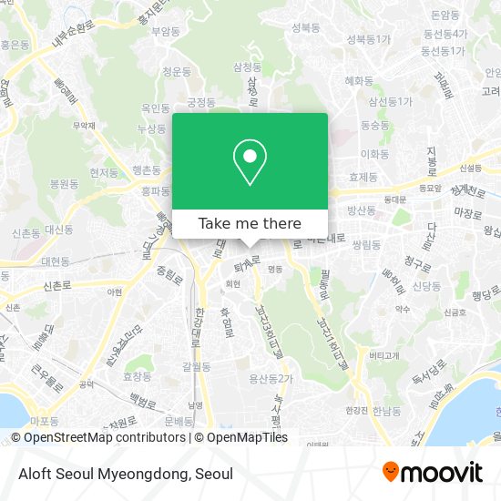Aloft Seoul Myeongdong map