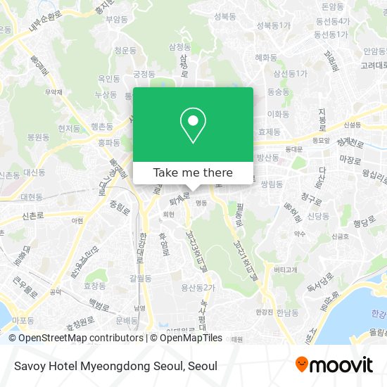Savoy Hotel Myeongdong Seoul map