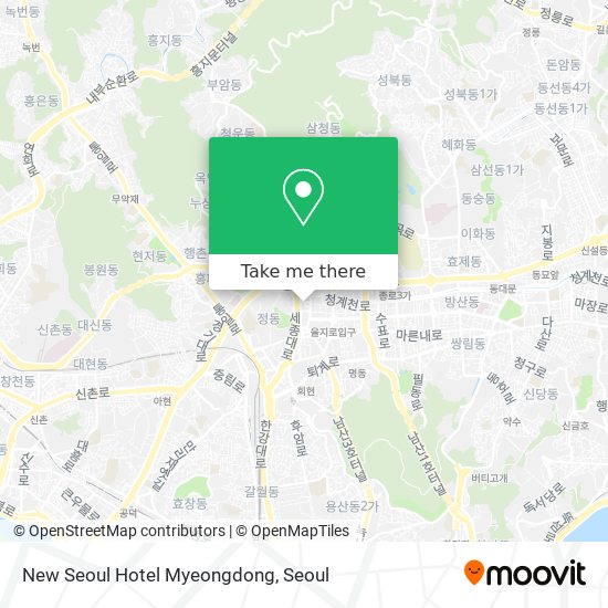 New Seoul Hotel Myeongdong map