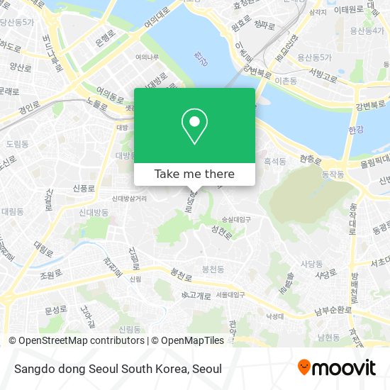 Sangdo dong Seoul South Korea map