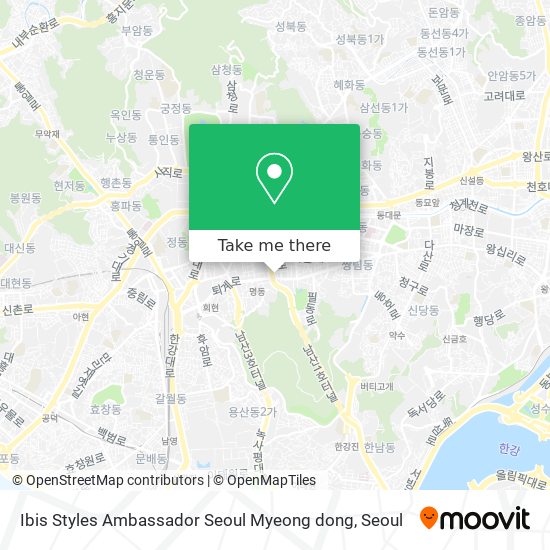 Ibis Styles Ambassador Seoul Myeong dong map