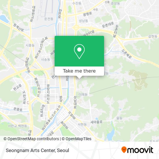 Seongnam Arts Center map