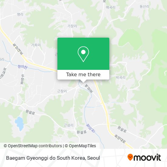Baegam Gyeonggi do South Korea map