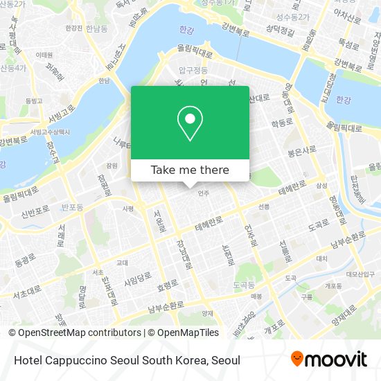 Hotel Cappuccino Seoul South Korea map