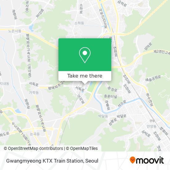 Gwangmyeong KTX Train Station map