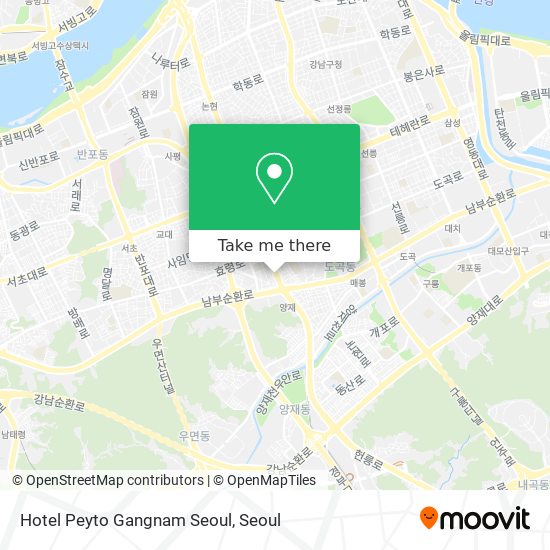 Hotel Peyto Gangnam Seoul map