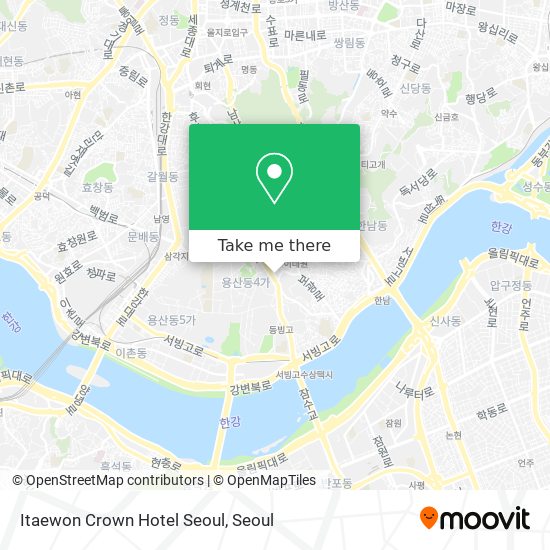 Itaewon Crown Hotel Seoul map
