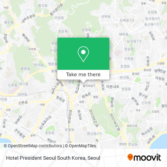 Hotel President Seoul South Korea map