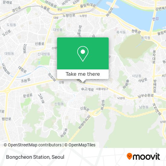 Bongcheon Station map