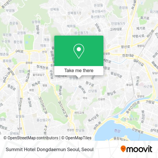 Summit Hotel Dongdaemun Seoul map