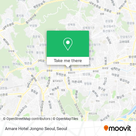 Amare Hotel Jongno Seoul map