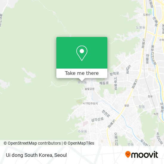 Ui dong South Korea map