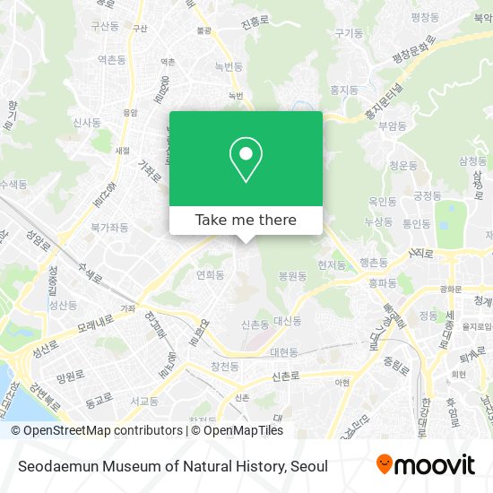 Seodaemun Museum of Natural History map